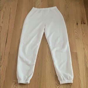White joggers
